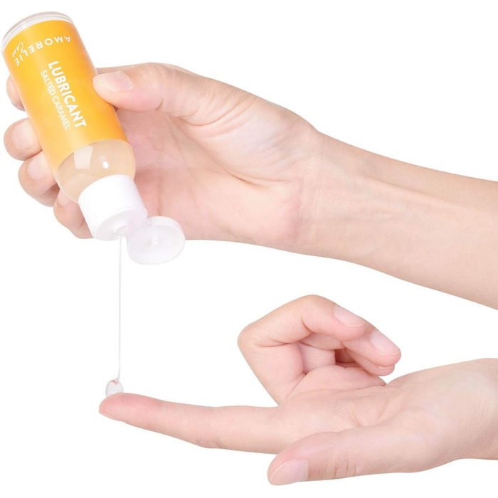 Лубрикант на водній основі AMORELIE Care Salted Caramel, їстівний, 50 мл