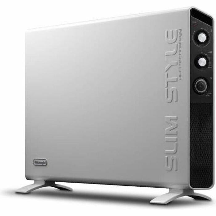 Тонкий вентилятор-обігрівач з потужністю нагріву 2000 Вт, функцією захисту від замерзання та варіантами транспортування, 39Longhi Slim Style HCX 3220 FTS