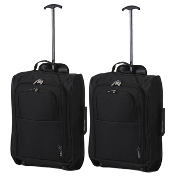 Комплект ручної поклажі з 2 шт. TB023-830 Чорний, 55 см, 42 л, Чорний, 5 Cities The Valencia Collection