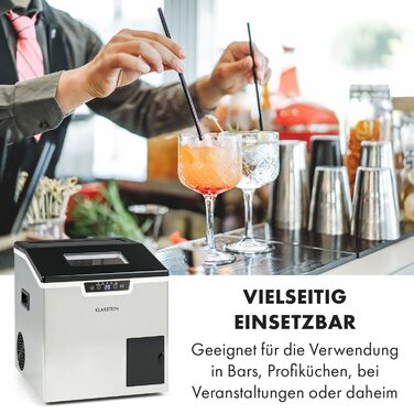 Льодогенератор 3 л, Ice Cube Machine для 20 кг подрібненого льоду та кубиків льоду, міні Ice Cube Machine, кубики льоду середнього розміру, самоочищувальний льодогенератор