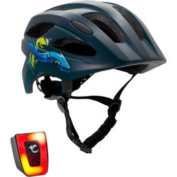 Велосипедний шолом дитячий 6-12 років для велосипеда, скейтборду, гірського велосипеда, роликових ковзанів Задній ліхтар, що перез