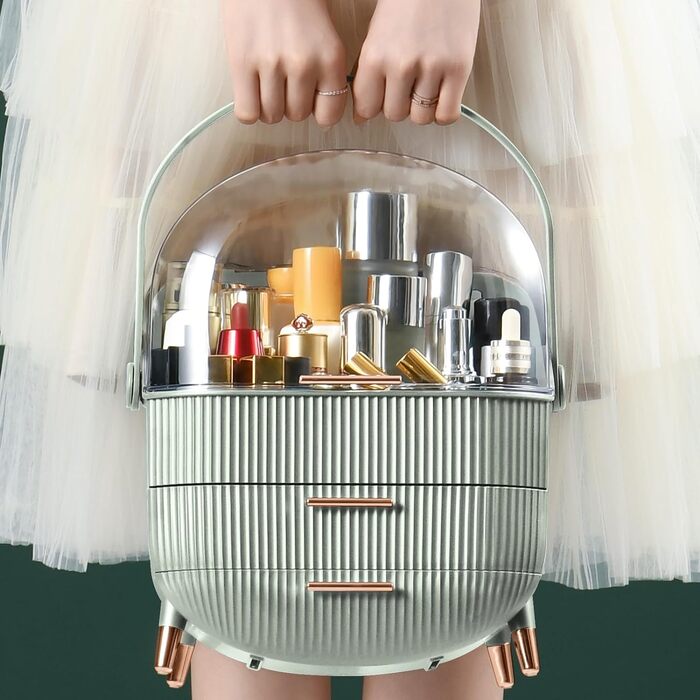 Органайзер для косметики CANITORON, велика місткість, органайзер для догляду за шкірою на туалетному столику, портативна вітрина д