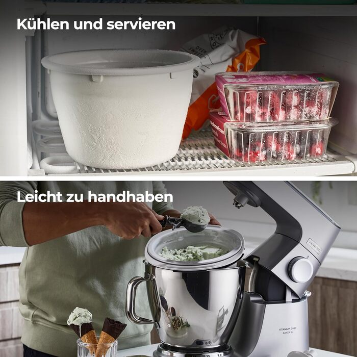 Насадка для льодогенератора Kenwood KAX71.000WH - аксесуари для кухонних комбайнів Kenwood, прості у використанні, можна мити в посудомийній машині, сумісні з усіма моделями серій Chef і Chef XL, білий