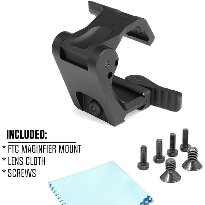 Тактичне кріплення збільшувальної лінзи WLXW FTC з важелем швидкого зняття висота 2,26 дюйма/2,91 дюйма, складне, алюмінієві збільшувальні лінзи G33/G43/G45 з ЧПК (чорні, 2,91) 2,91 чорний