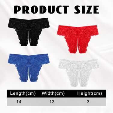 Еротичні жіночі трусики з 4 предметів з відкритою промежиною - мереживні стрінги, трусики з відкритою промежиною, білизна для жінок, сексуальна білизна для сексу (4 кольори)