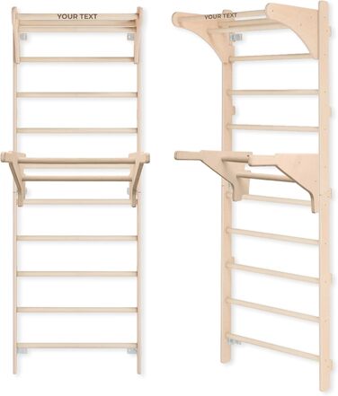 Настінні гімнастичні сходи MAMOI для дорослих з турніком та перекладиною, розширена тренувальна станція для домашніх тренувань, можливість налаштування