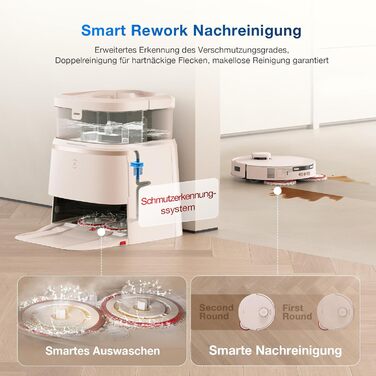 Робот-пилосос ECOVACS DEEBOT T30 PRO OMNI з міні-станцією, з технологією TruEdge, дизайном ZeroTangle, потужністю всмоктування 11