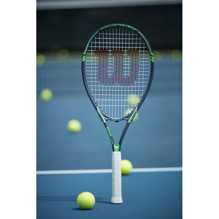 Тенісна ракетка Wilson Tour Slam Adult 27" 312 г L2 (4¼") сіро-зелена V-Matrix XL голова 110" для початківців та рекреаційних гравців офіційний Wilson USA оригінал 2025