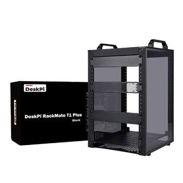 Дюймова серверна шафа, міні-стійка глибиною 260 мм з полицею та заглушкою, для NAS, AV та мережевого обладнання (чорна), 1 Plus, 8U 10-