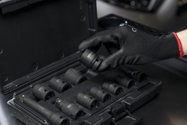Набір торцевих головок шестигранних ударних, 1/2, короткі, 12 шт. KS Tools 515.0112