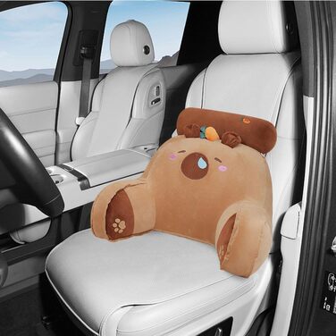 Подушка для ліжка Capybara з підлокітниками, ергономічна подушка для спини ліжка, з підлокітниками, подушка для підтримки спини, мила прикраса кімнати для ігрових крісел