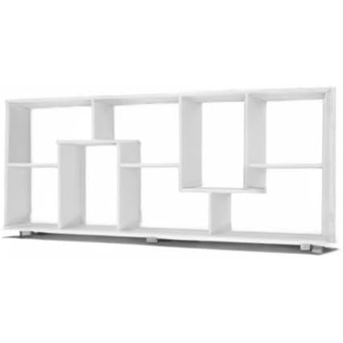 Двопозиційна полиця Tania, дерево, біла, ширина 161 см