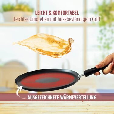 Сковорода для млинців ROSMARINO, 25см - Сковорода для млинців з литого алюмінію з антипригарним покриттям - Для індукції та інших