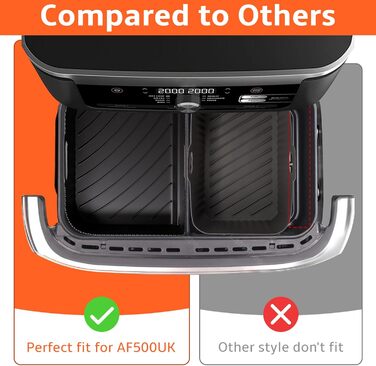 Аксесуари для фритюрниці Ninja Foodi Flexdrawer 10,4 л AF500DE,3 шт. Багаторазова мультипіч з силіконовою формою Аксесуари для Ninja AF500EU(3 шт. и чорні)