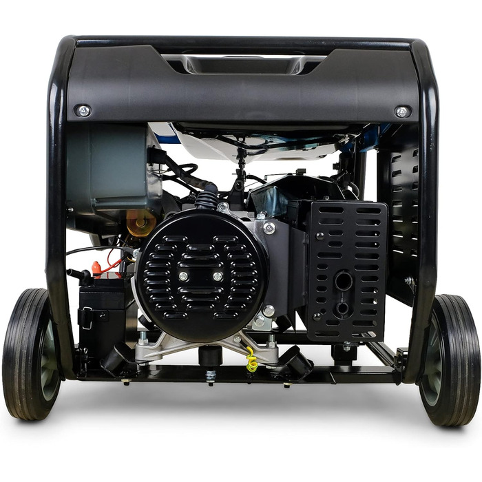 Бензиновий генератор 15 к.с. з електричним стартером Мобільний генератор 400 В 2 x 230 В 6,5 кВт 3-фазний високовольтний генератор 4-тактний бензиновий двигун 420 куб.см Тихий генератор 93 дБ(A)