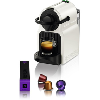 Капсульна машина Nespresso Krups Inissia XN1001 Короткий час нагрівання компактний формат Кількість кави регулюється Кнопка прямого набору Автоматичний викид капсули 0,7 л 34,2 x 19,1 x 32,7 см Білий