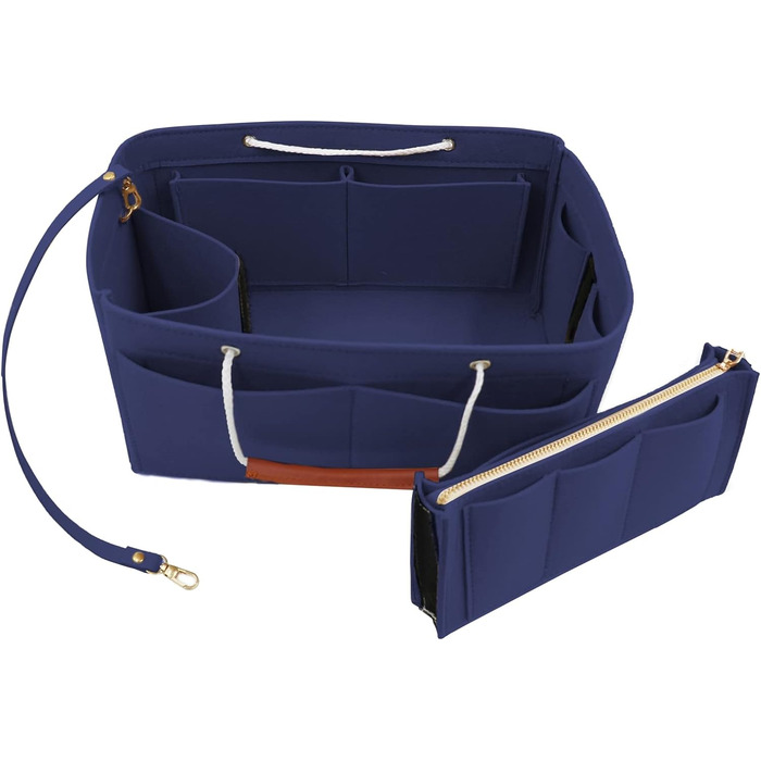 Сумка-органайзер Heavyoff Bag, повстяна сумка-органайзер зі знімною кишенею на блискавці та ручкою для жінок темно-синій XL темно-