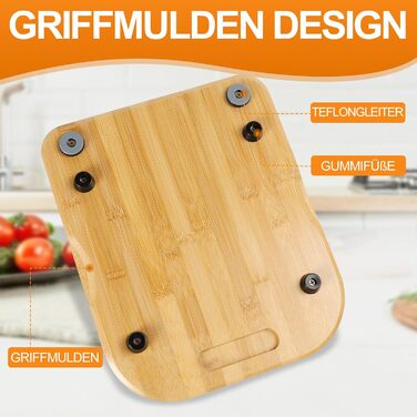 Розсувна дошка MUUKAIII для Thermomix TM6 TM5, швидкопереміщена рухома дошка для кухонного комбайна Thermomix Vorwerk TM6 TM5 Аксесуари Pad Board, розсувна дошка з бамбукового дерева