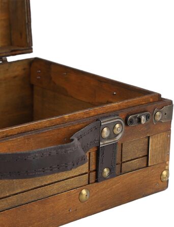 Багатофункціональна дерев&39яна коробка для зберігання сумок, коробка у вінтажному стилі з виглядом вживаного одягу, іграшок, фотореквізиту, домашнього декору (мала) Повсякденна