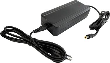 Зарядний пристрій Enerpower Li-Ion 42V для 36V-37V 2A 85W з круглим роз&39ємом 5,5 x 2,5 мм для багажних скриньок, Hailong тощо, сумісний з електросамокатами, такими як SoFlow, Cityblitz, Bluewheel, VMax, Trekstor тощо (GS, UL)