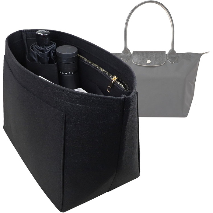 Вставка-органайзер для гаманця Longchamp Le Pliage 1028black-M для сумки-портфеля середнього чорного кольору