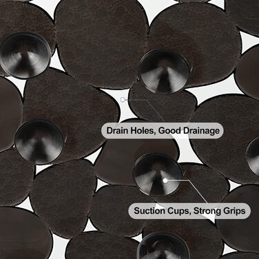 Килимок для душу, нековзний пластиковий килимок для дітей та сім'ї (чорний, квадрат-5454 см) Чорний квадрат-5454 см