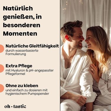 Натуральний зволожувальний лубрикант ohtastic з гіалуроном для жінок, 50 мл