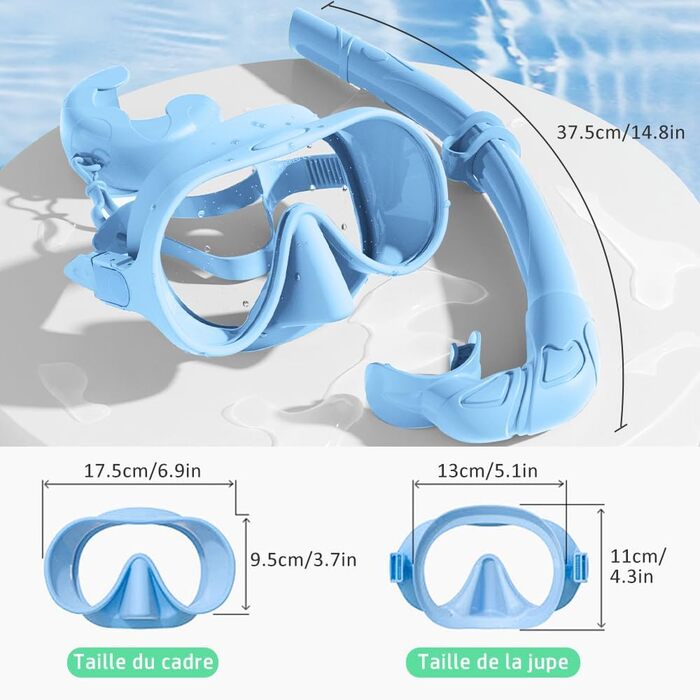 Набір для дорослого підводного плавання, безрамкова маска для дайвінгу Macaron, маска для підводного плавання з надшироким оглядом 180 та захистом від запотівання, професійна маска для підводного плавання із захистом від протікання, плавальні окуляри для 