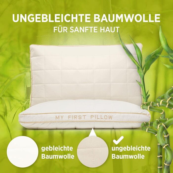Дитяча подушка Vitapur 40x60 см, комплект з 2 подушок My First Регульована подушка Для всіх положень для сну Можна прати при 60C Знімний наповнювач 2 x 40x60 см