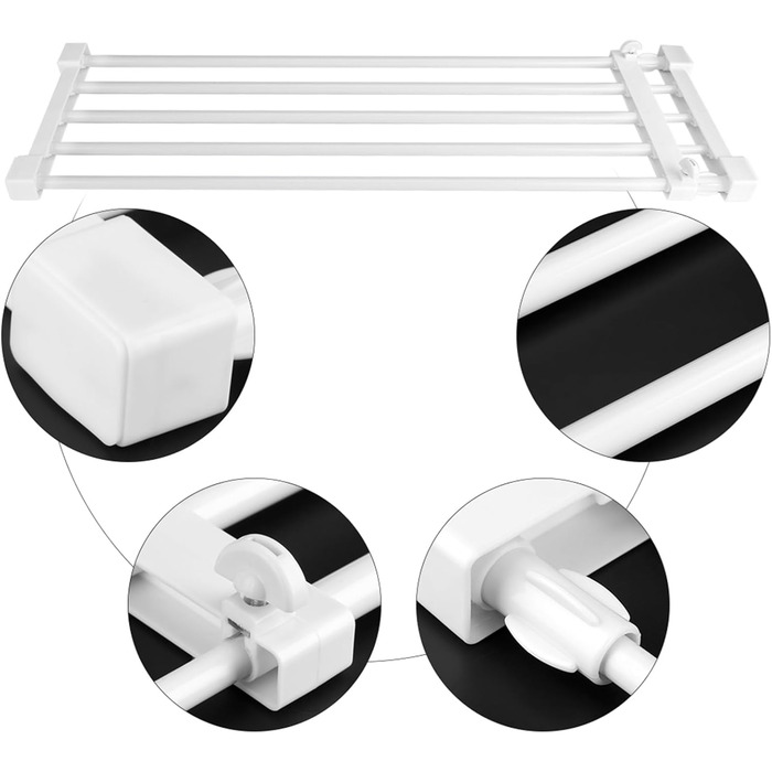 Телескопічна полиця-роздільник для гардеробу, легко встановлюється, полиця без цвяхів для організації шаф