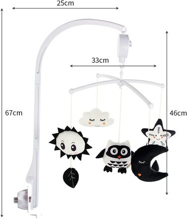 Мобільні дитячі сірі куранти, чорно-білі підвісні іграшки, дитяче музичне ліжечко мобільне, музичне дитяче ліжечко, дитяче ліжечко, мобільне симпатичне музичне ліжечко, дитяче ліжечко, м'які іграшки для новонародженого малюка