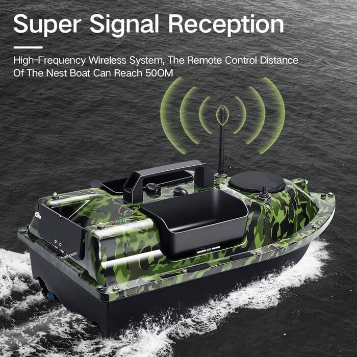 Приманка човен з 3 відсіками катапульти. Човни-наживки для лову коропа з GPS, 16 точок пам&39яті, з сумочкою, антенами, пропелером та ін., 12000mAh 500m GPS