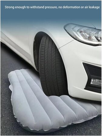 Надувний матрац для Ford Ranger 2012-2025, товстіший надувний матрац для заднього сидіння автомобіля з 2 подушками та місцем для зберігання речей, A/Сірий звичайний A/Сірий