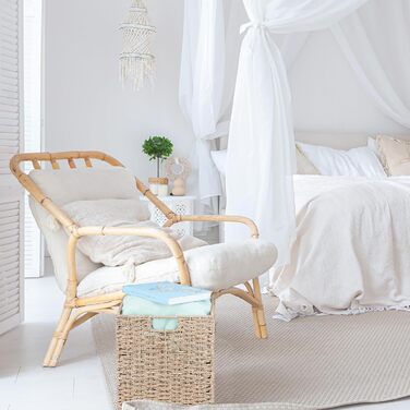 Кошик для зберігання Relaxdays з морської трави, плетений кошик-поличка, кошик-органайзер, ванна кімната, висота та ширина 30 x 30 x 30 см, плетений кошик, натуральний колір