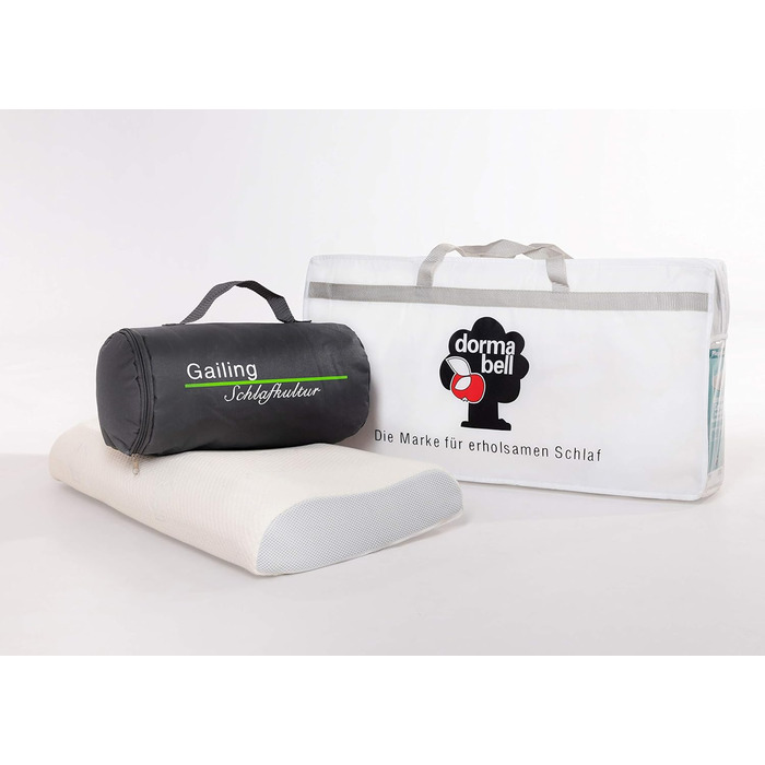 Подушка для підтримки шийного відділу хребта Dormabell з безкоштовною дорожньою сумкою та сумкою для зберігання (NB2)