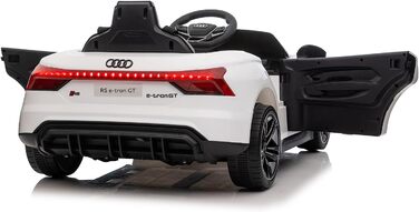 Дитячий автомобіль - Електромобіль Audi RS E-Tron - ліцензійний - акумулятор 12V7AH та 4 двигуни - 2,4Ghz MP3 шкіра Єва (Біла) Біл