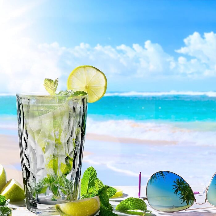 Пластикові стакани Topsky, 473 мл, 4 шт. и, прозорі акрилові стакани для пиття, фужери, підходять для гарячих і холодних напоїв, м