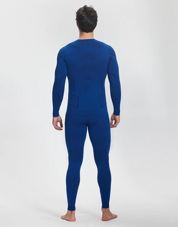 Чоловічий комплект термобілизни Pioneer Camp - дихаючий та теплий матеріал, безшовний, ідеально підходить, функціональна білизна, лижна білизна - підходить для різних видів спорту та дозвілля, темно-синій L