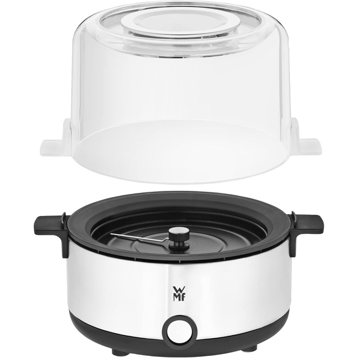 Кухонна міні-машина для попкорну для дому, виробник попкорну, гаряча плита з покриттям, кришка як миска для подачі, отвір для розтоплення масла, попкорн з цукром і сіллю, компактний, матовий з нержавіючої сталі