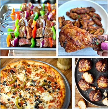 Аксесуари для фритюрниці LieIe 8 дюймів 12 шт. - Набір аксесуарів для фритюрниці Airfryer xxl для фритюрниці COSORI Princess Ninja Аерофритюрниця Philips Tefal 4.5 л 5.2 л 5.5 л XL - без бісфенолу А - антипригарне покриття