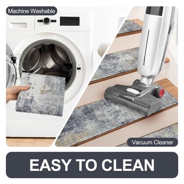 Сходинки Tiveney для дерев&39яних сходів, нековзні, 20,3 x 76,2 см, сіра гумова основа, миються, багаторазові, килимове покриття для сходів, килими, використання в приміщенні, безпечні сходинки для дітей, 8&39 x 30&39 сірого кольору 15