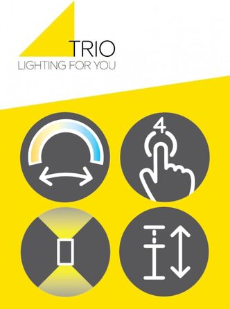 Підвісний світильник Trio Leuchten Helios 343310105, шліфований алюміній, LED 28 Вт, сенсорний диммер, регульована колірна температура, сріблястий