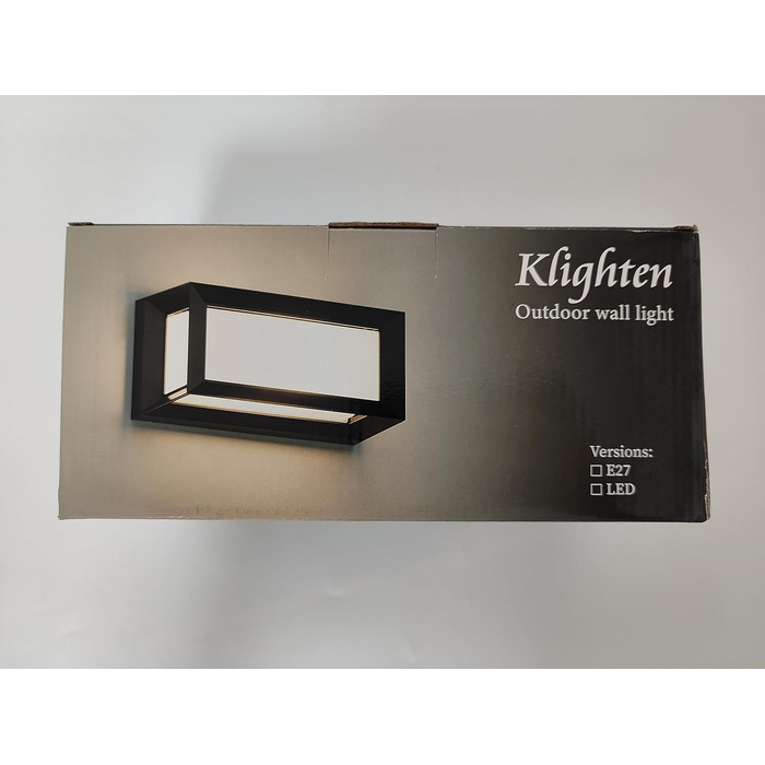 Вуличний настінний світильник Klighten E27 Цоколь, Макс 60 Вт, Сучасний зовнішній настінний світильник Зовнішній інтер'єрний насті