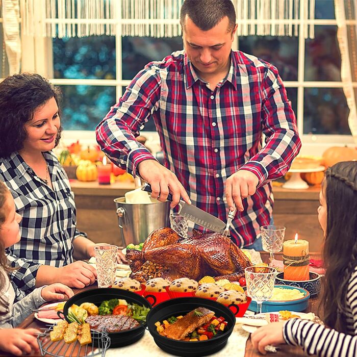 Аксесуари для фритюрниці Moleath сумісні з Philips Essential 4.1L (HD9252/HD9200), Набір силіконових каструль для фритюрниці, Силіконова форма для випічки, Решітки для гриля, Силіконові чашки для кексів, 4 шт. Набір для випічки (4.1 л)