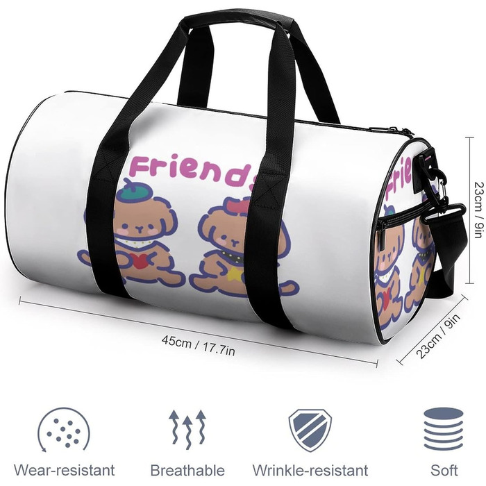 Дорожня сумка-мішок Дружній песик, спортивна сумка для чоловіків та жінок, сумка для подорожей та спорту