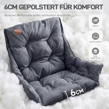 Складаний кемпінговий стілець EVER ADVANCED 2-в-1, великий зі знімною оббивкою товщиною 6 см, вантажопідйомність 180 кг, складний стілець з боковими кишенями, відділенням для холодильника та тримачем для напоїв для кемпінгу, саду, риболовлі, сірого кольор