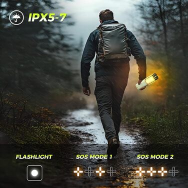 Телескопічна перезаряджувана лампа для кемпінгу, світлодіодний ліхтар 14000 мАг, 6000 лм, водонепроникність IPX5, портативна магнітна лампа з режимами затемнення для кемпінгу, будівельного майданчика, надзвичайних ситуацій і використання на вулиці