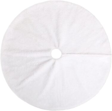 Біла плюшева спідниця-ялинка з блискітками 78 см KONVINIT