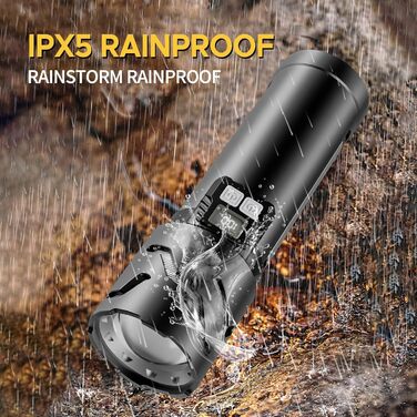 Телескопічний кемпінговий ліхтарик LIXADA, акумуляторний ліхтарик, світлодіодний багатофункціональний кемпінговий ліхтарик ємністю 5500 мАг, наметовий ліхтарик зі штативом, висувний складаний підвісний ліхтарик для походів, риболовлі, подорожей (чорний) 0