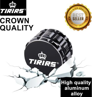 См, 4 шт. и, Premium Herb Grinder Алюмінієвий подрібнювач спецій зі скребком для пилку та щіткою для чищення Black Black 7,5 см, 7,5